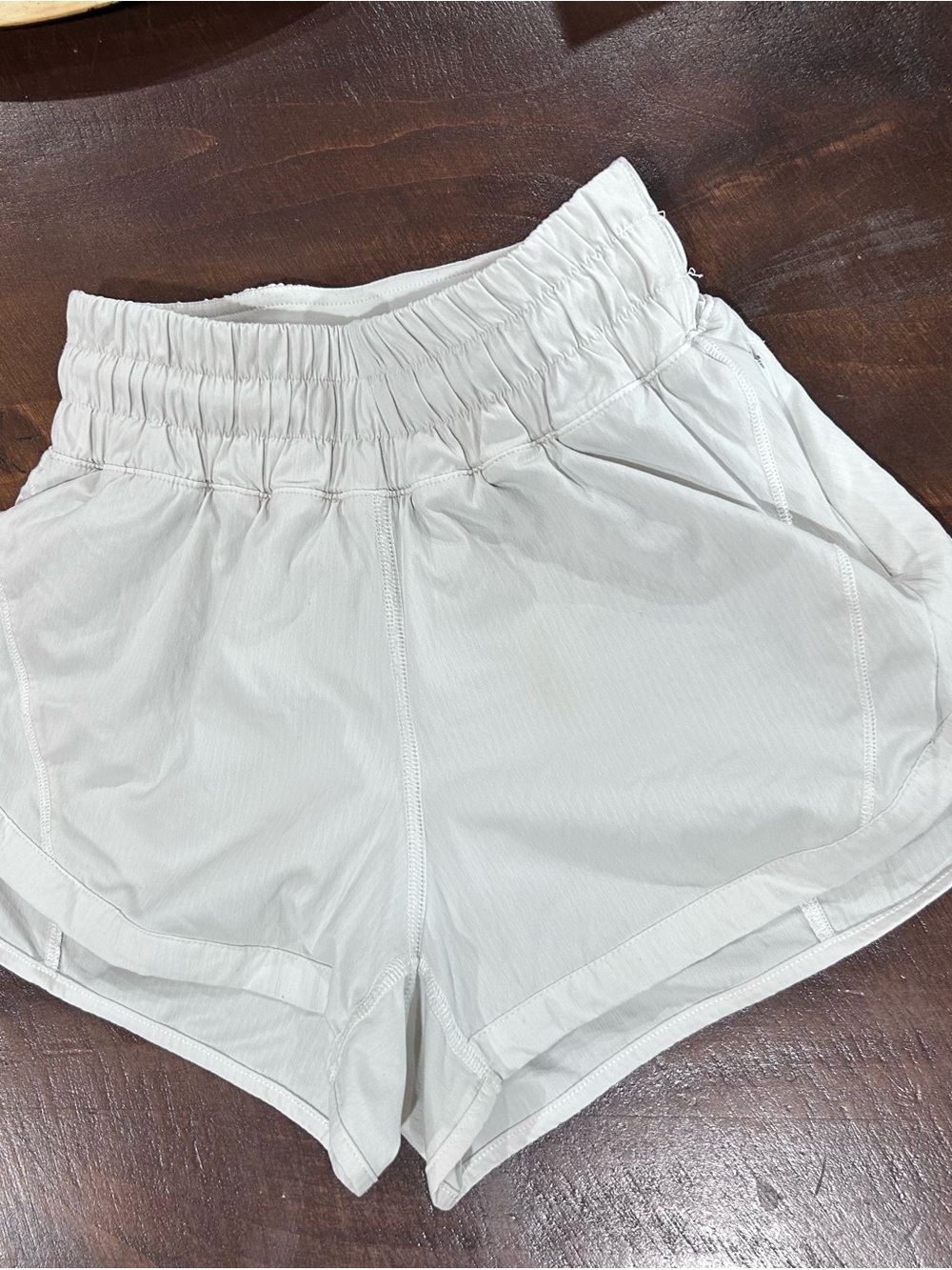 lululemon white Tracker shorts